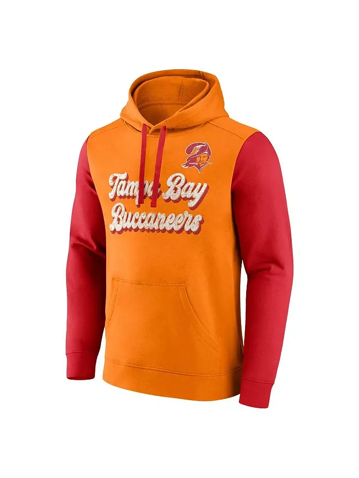 Мужская оранжево-красная флисовая толстовка с капюшоном Tampa Bay Buccaneers Fanatics — изображение 2 из 3