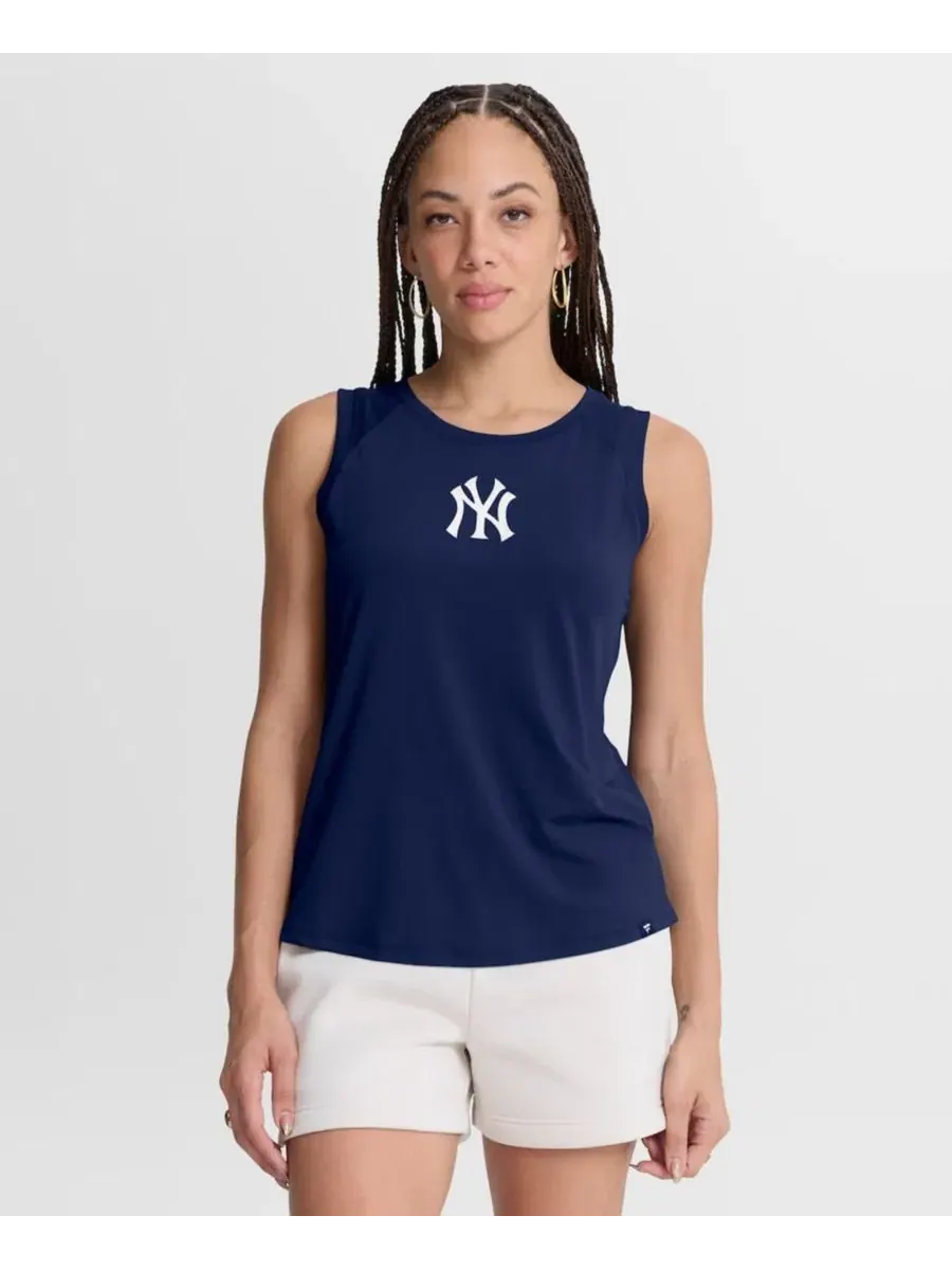 Майка без рукавов с сетчатой вставкой New York Yankees Fanatics — изображение 1 из 5, темно-синий