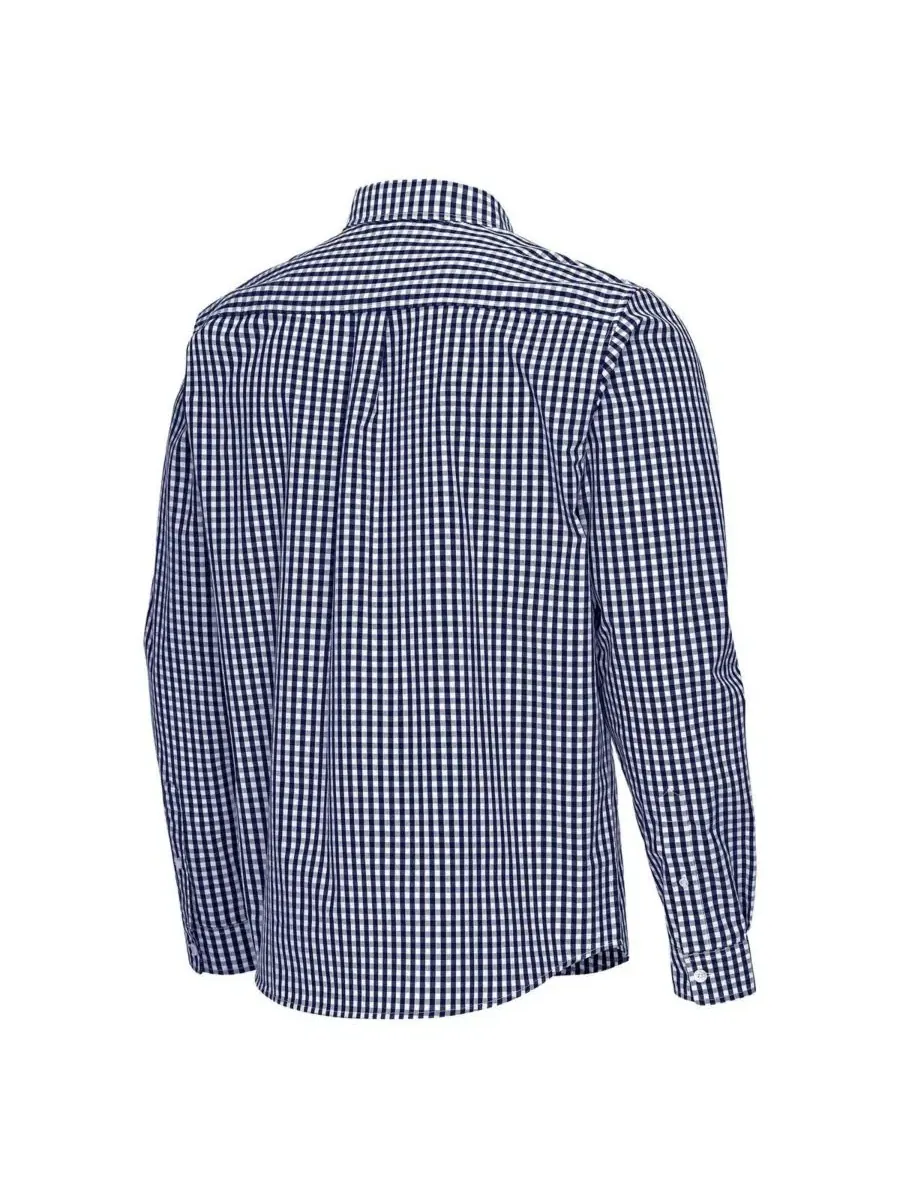 Мужская рубашка с длинным рукавом Ellis Woven Tri-Blend Antigua — изображение 3 из 3, темно-синий белый