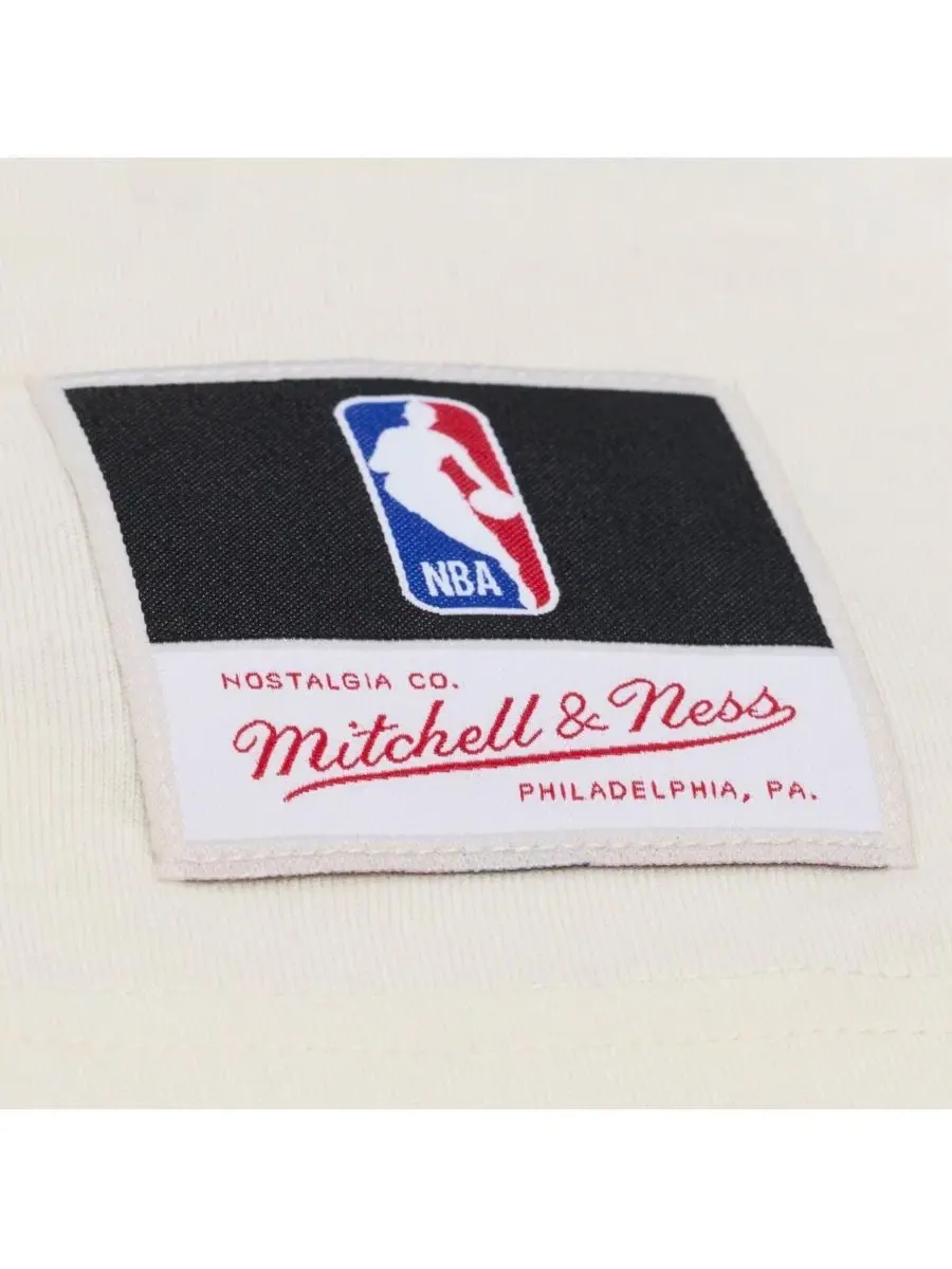 Футболка с длинным рукавом с вышивкой Mitchell & Ness — изображение 4 из 5, бежевый