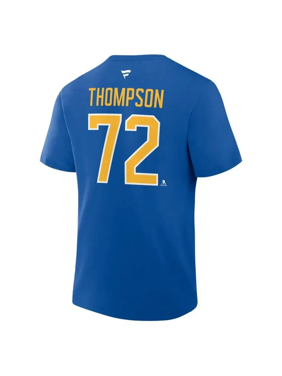 Футболка с длинным рукавом с принтом Tage Thompson Royal Buffalo Sabres Authentic Stack Name & — изображение 3 из 3