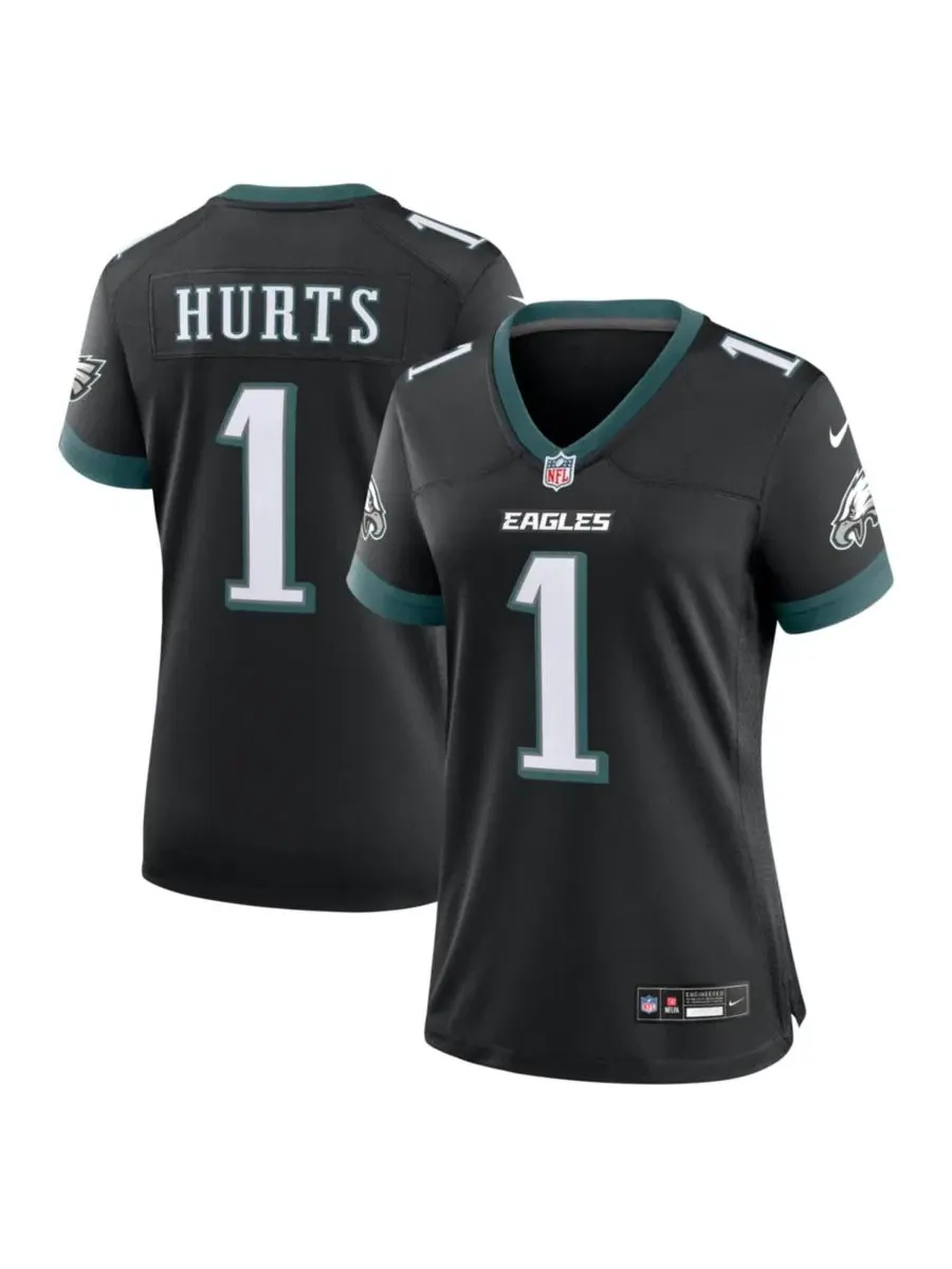 Футболка Nike Jalen Hurts Philadelphia Eagles Alternate Game Jersey — изображение 1 из 3, черный
