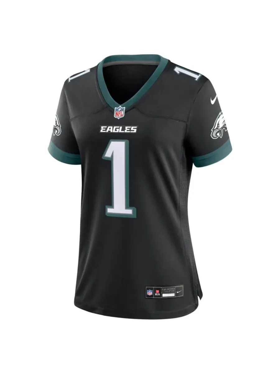 Футболка Nike Jalen Hurts Philadelphia Eagles Alternate Game Jersey — изображение 2 из 3, черный