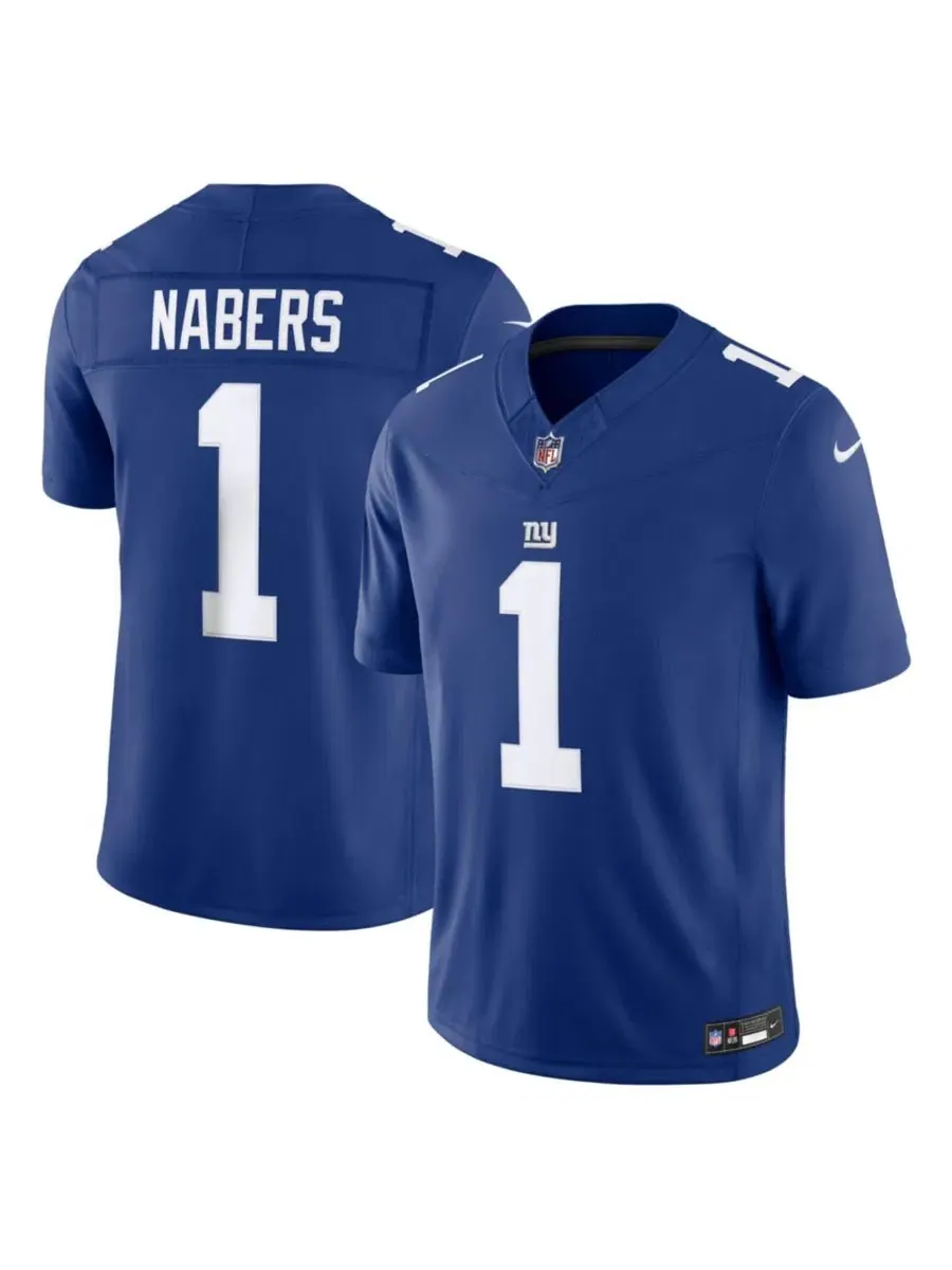 Мужская футболка с длинным рукавом Malik Nabers New York Giants Vapor F.U.S.E. Nike — изображение 1 из 5, королевский