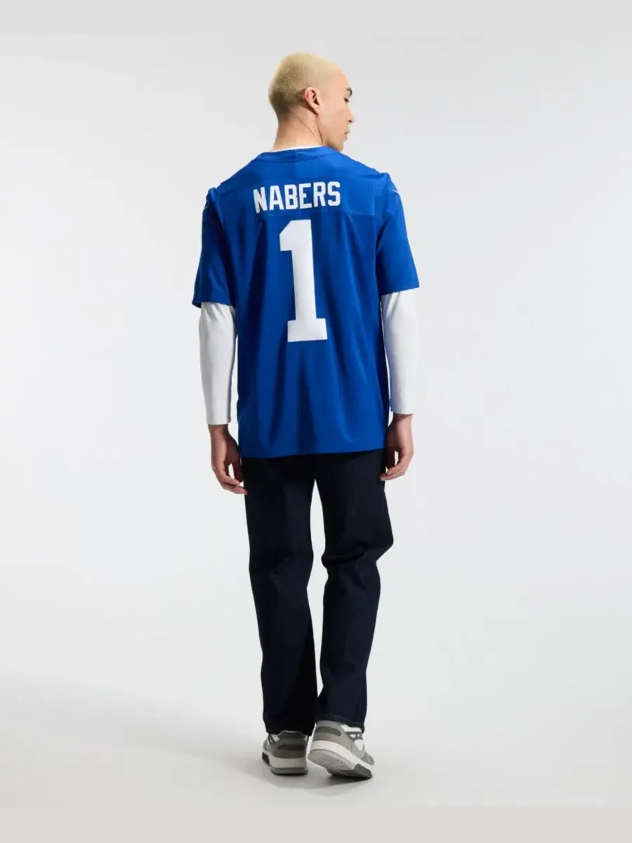 Мужская футболка с длинным рукавом Malik Nabers New York Giants Vapor F.U.S.E. Nike — изображение 2 из 5, королевский
