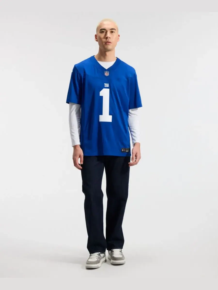 Мужская футболка с длинным рукавом Malik Nabers New York Giants Vapor F.U.S.E. Nike — изображение 3 из 5, королевский