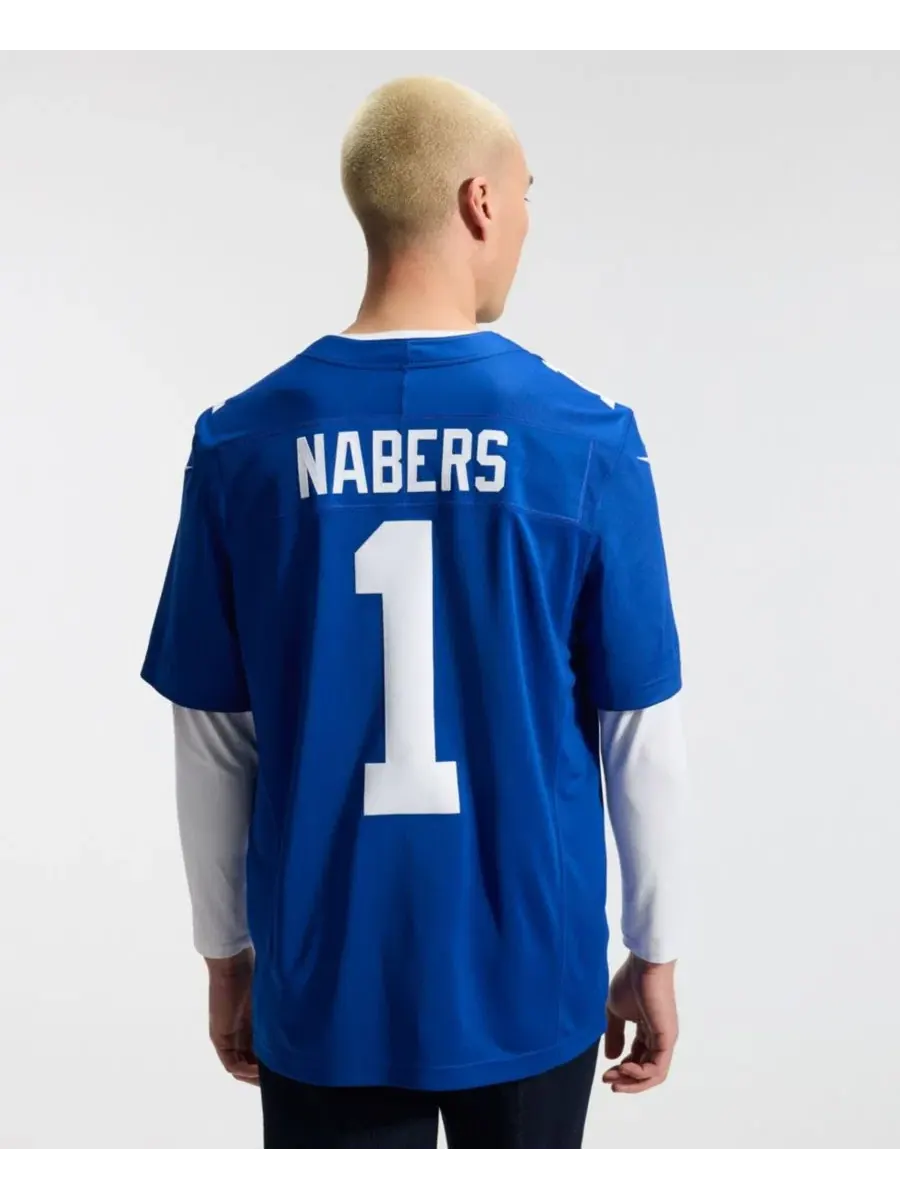 Мужская футболка с длинным рукавом Malik Nabers New York Giants Vapor F.U.S.E. Nike — изображение 4 из 5, королевский