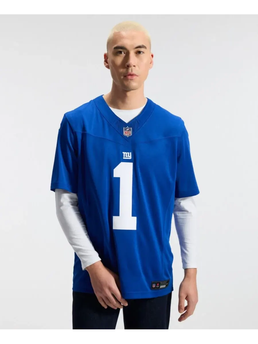 Мужская футболка с длинным рукавом Malik Nabers New York Giants Vapor F.U.S.E. Nike — изображение 5 из 5, королевский