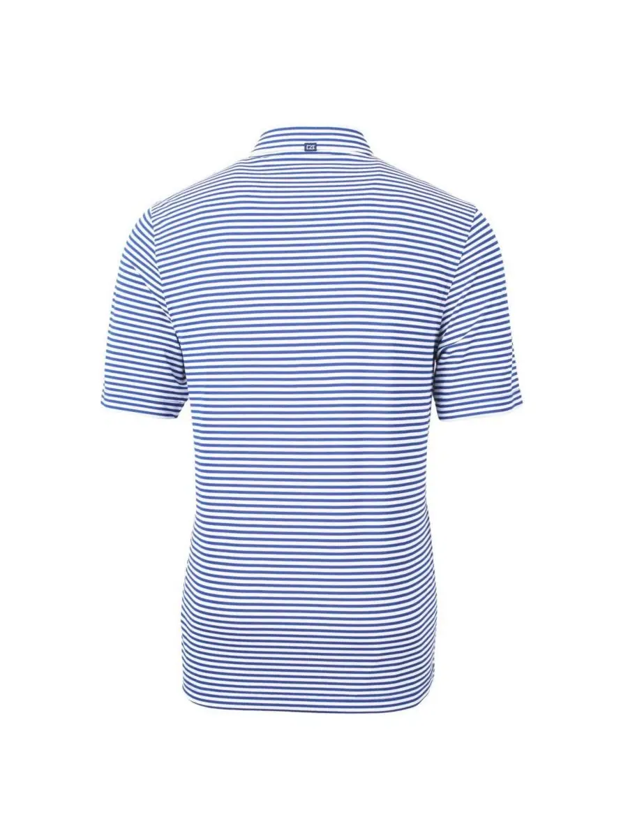 Поло-рубашка с полосками Royal Duke Blue Devils Virtue Eco Pique Stripe DryTec Cutter & Buck — изображение 3 из 3