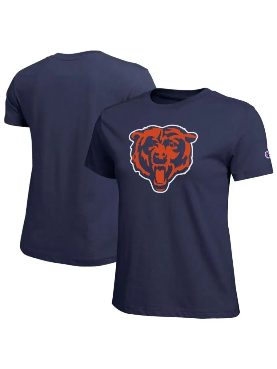 Футболка женская с логотипом Chicago Bears Champion — изображение 1 из 3, темно-синий