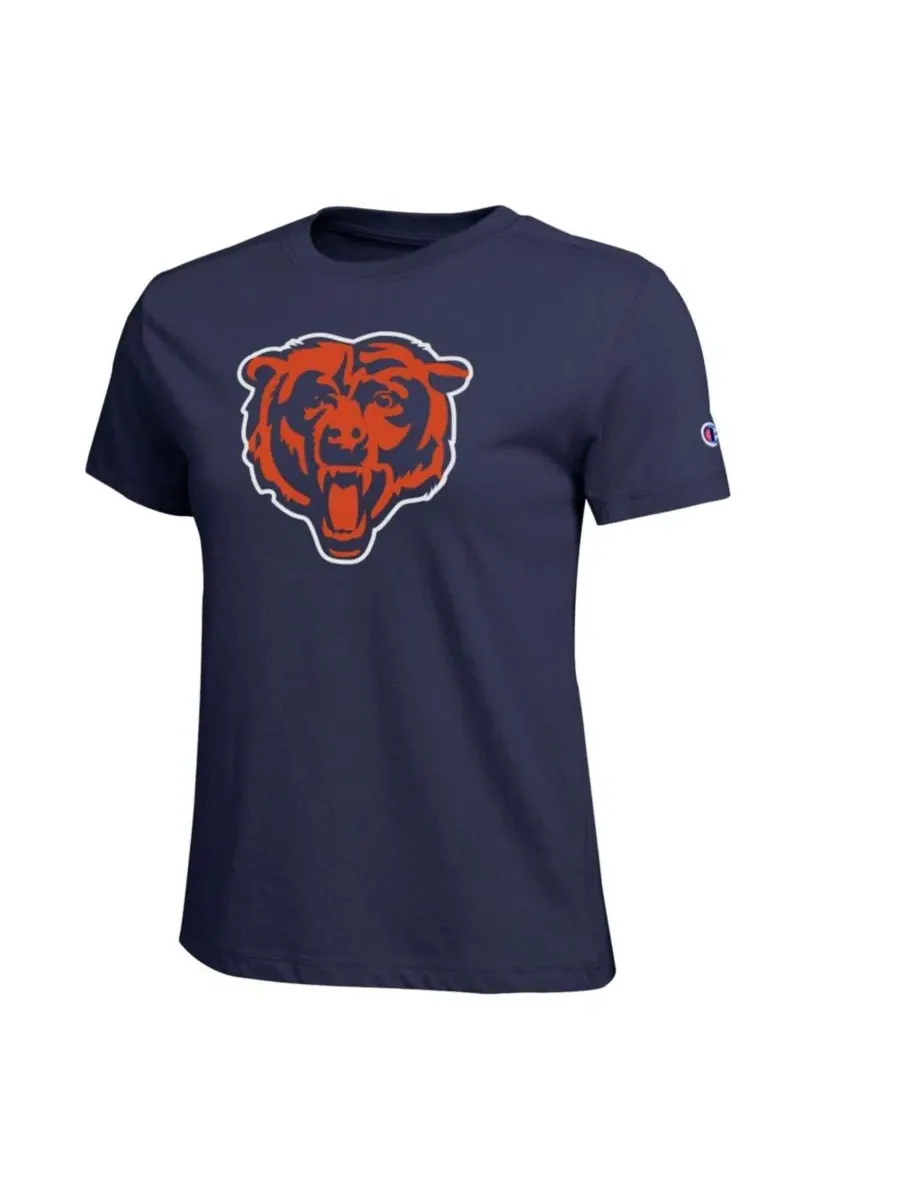Футболка женская с логотипом Chicago Bears Champion — изображение 2 из 3, темно-синий