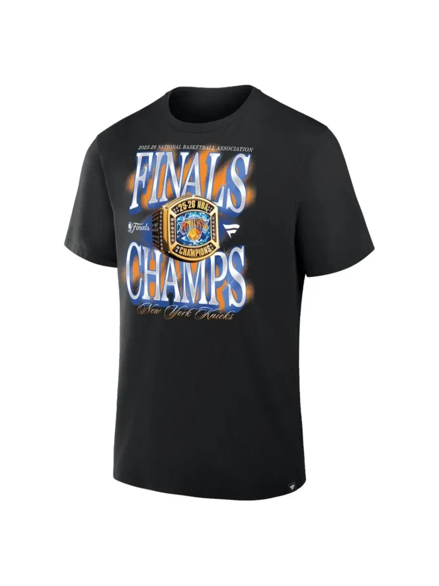 Футболка с принтом 2026 NBA Finals Champions Ring New York Knicks Fanatics — изображение 1 из 2, черный