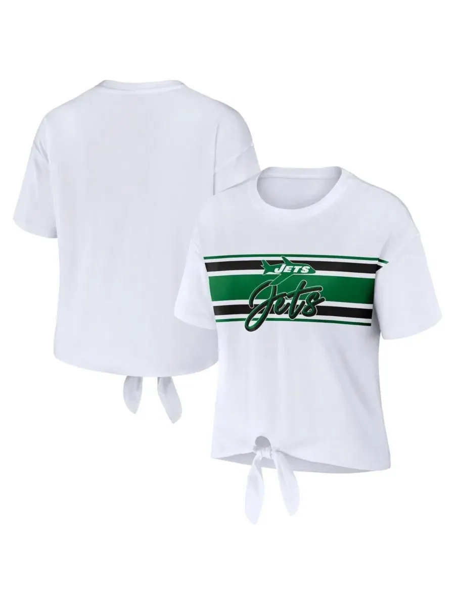 Футболка с завязкой на талии Front Tie Retro WEAR by Erin Andrews — изображение 1 из 3, белый