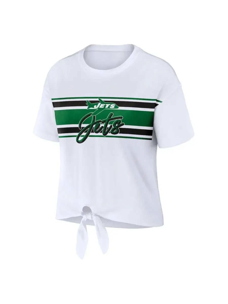 Футболка с завязкой на талии Front Tie Retro WEAR by Erin Andrews — изображение 3 из 3, белый