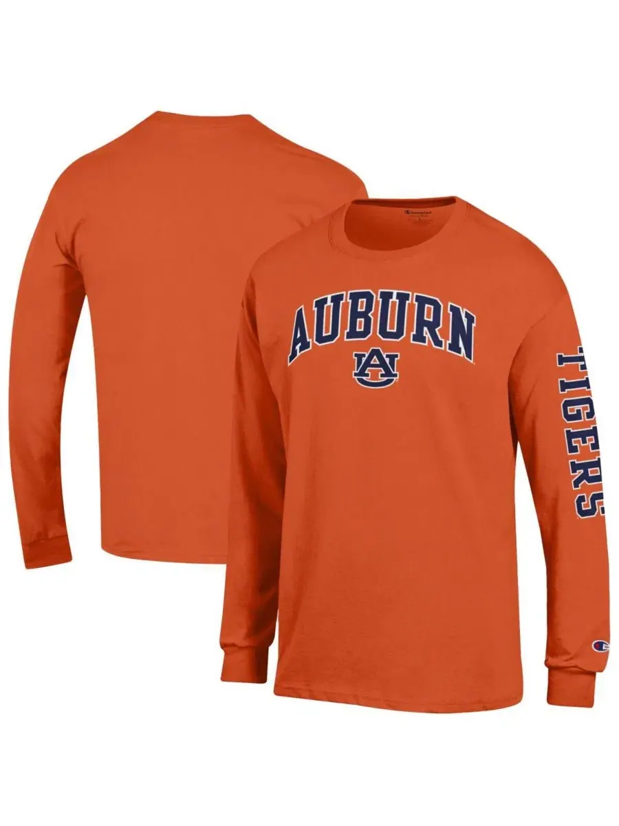 Футболка с длинным рукавом Arch Over Logo Auburn Tigers Champion — изображение 1 из 3, оранжевый