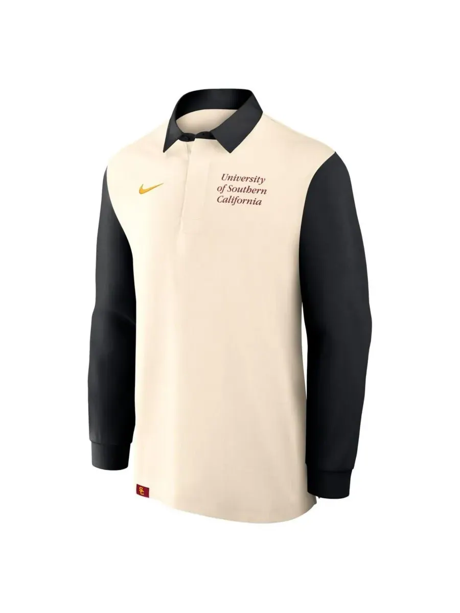 Nike Мужская футболка с длинным рукавом для регби USC Trojans — изображение 3 из 3, бежевый черный