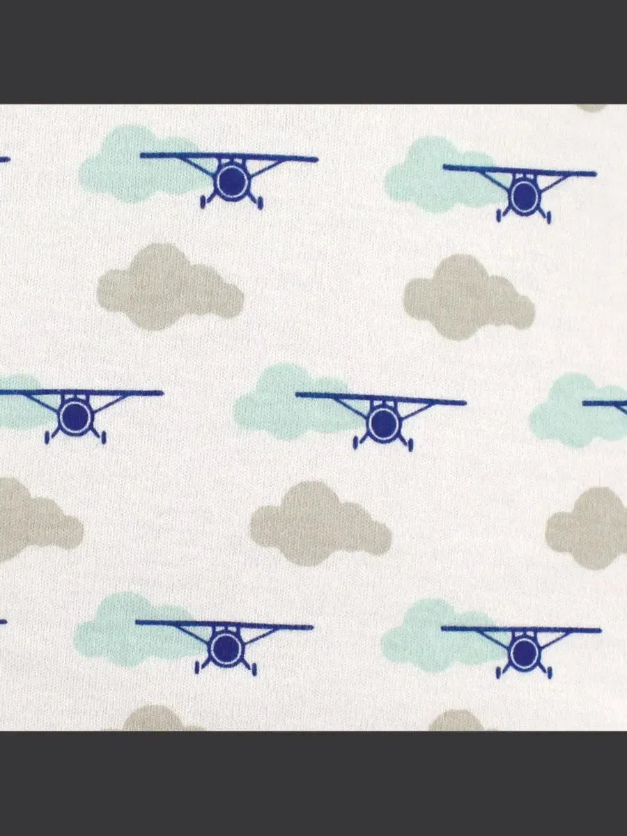 Хлопковые майки без рукавов с застежкой на кнопках в промежности Luvable Friends, Airplane — изображение 2 из 2