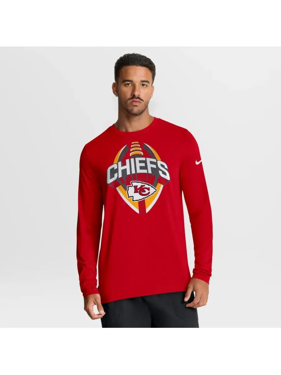 Nike Мужская красная футболка с длинным рукавом Kansas City Chiefs Primetime Legend Icon Performance — изображение 1 из 5