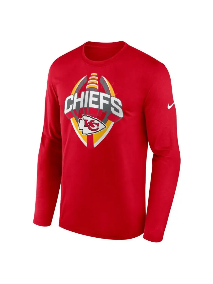 Nike Мужская красная футболка с длинным рукавом Kansas City Chiefs Primetime Legend Icon Performance — изображение 4 из 5