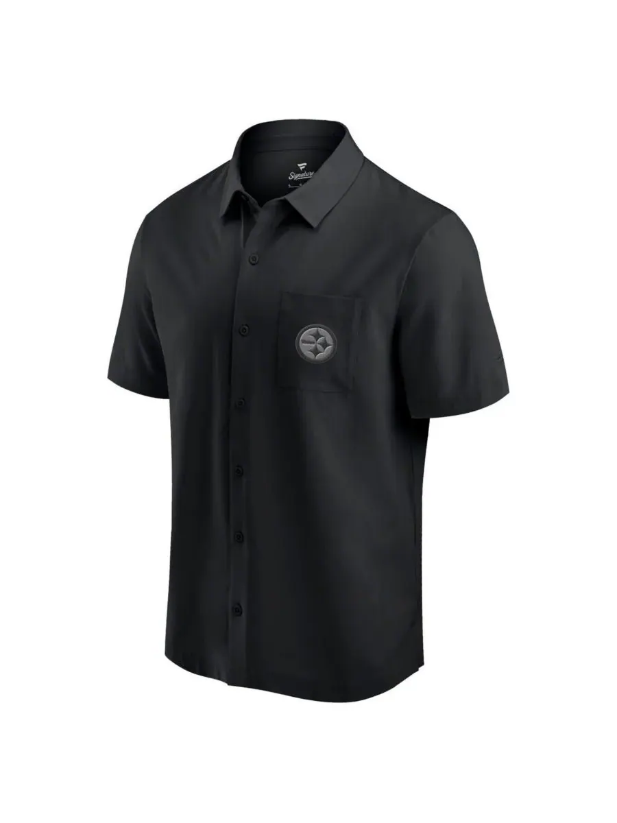 Fanatics Мужская черная рубашка на пуговицах с символикой руководства команды Pittsburgh Steelers — изображение 2 из 3