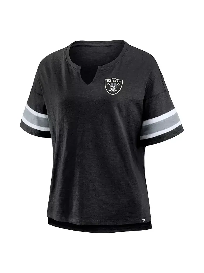 Женская черная футболка Las Vegas Raiders Redzone Curl Route Fanatics — изображение 2 из 3