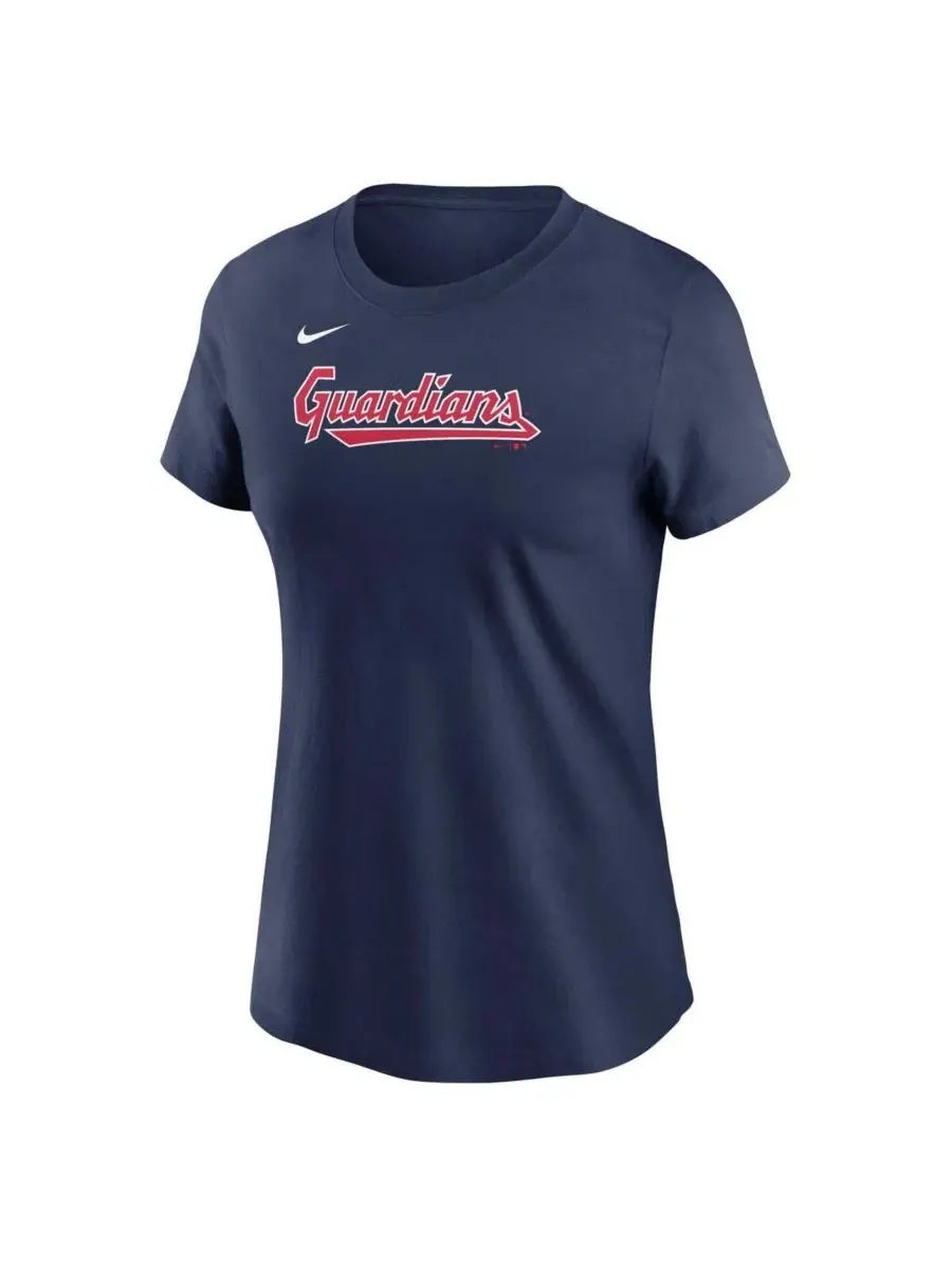 Nike Женская футболка Jose Ramirez Navy Cleveland Guardians Fuse с номером игрока — изображение 3 из 3, темно-синий