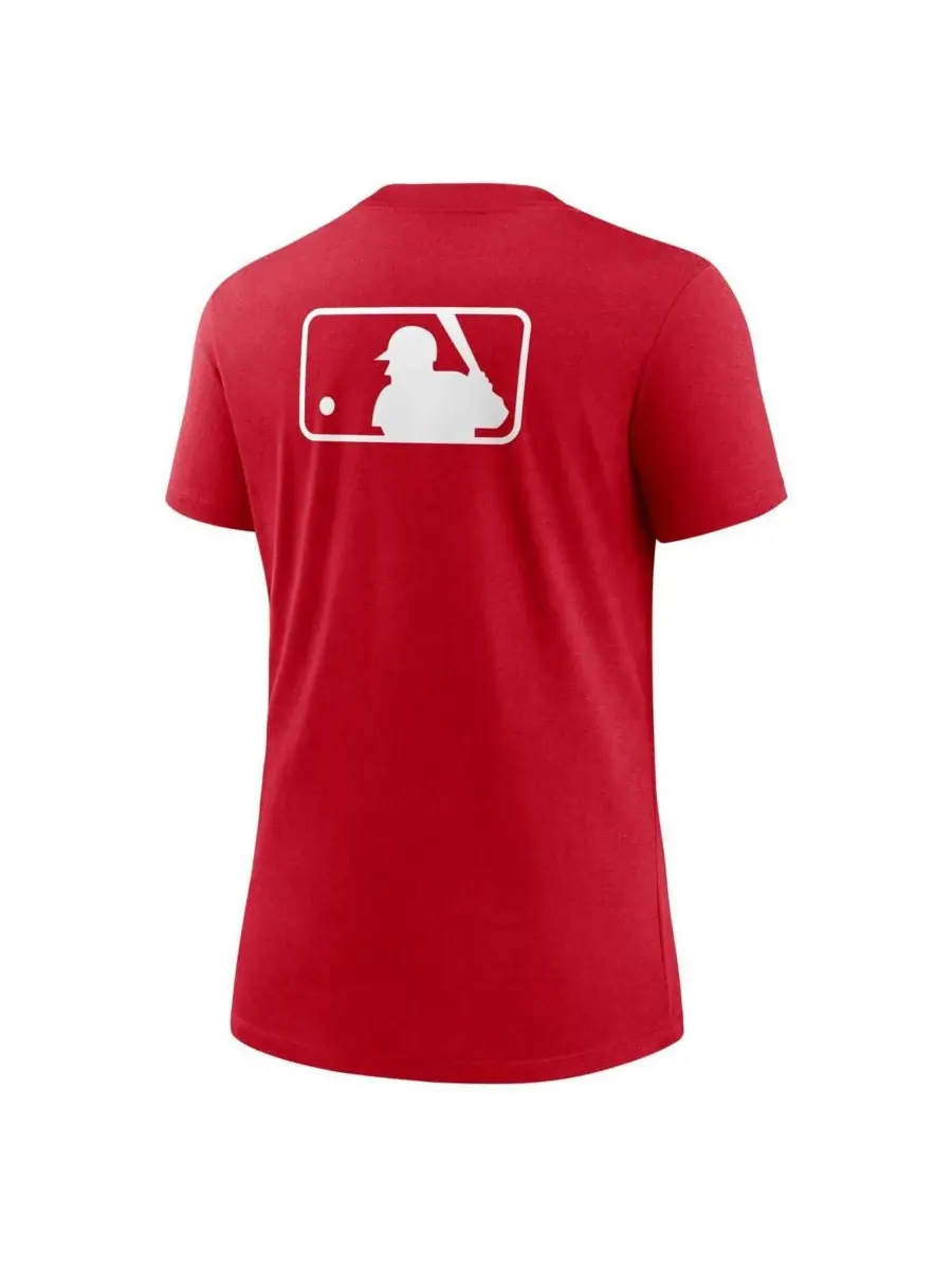 Nike Женская красная футболка Washington Nationals из аутентичной коллекции Early Work Tri-Blend — изображение 2 из 3