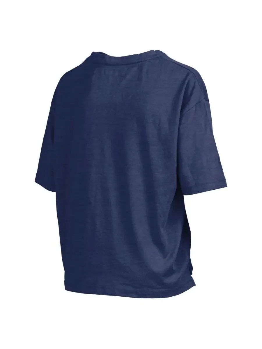 Pressbox Женская темно-синяя футболка Michigan Wolverines Nelson Arch Over Logo Waist Length — изображение 3 из 3
