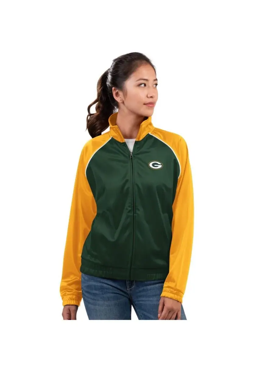 G-III 4Her by Carl Banks Женская зеленая спортивная куртка Green Bay Packers Replay на молнии — изображение 1 из 2, зеленый
