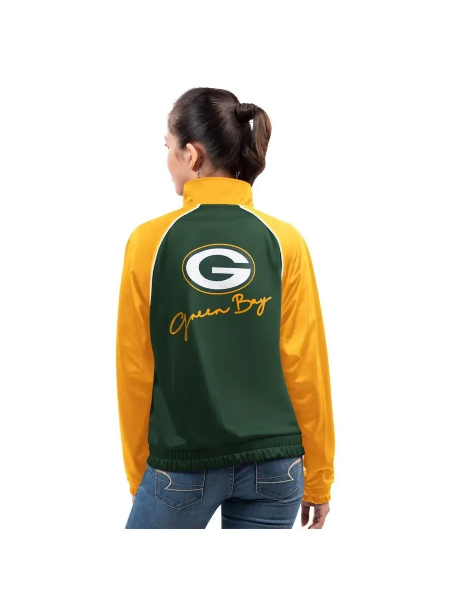 G-III 4Her by Carl Banks Женская зеленая спортивная куртка Green Bay Packers Replay на молнии — изображение 2 из 2, зеленый