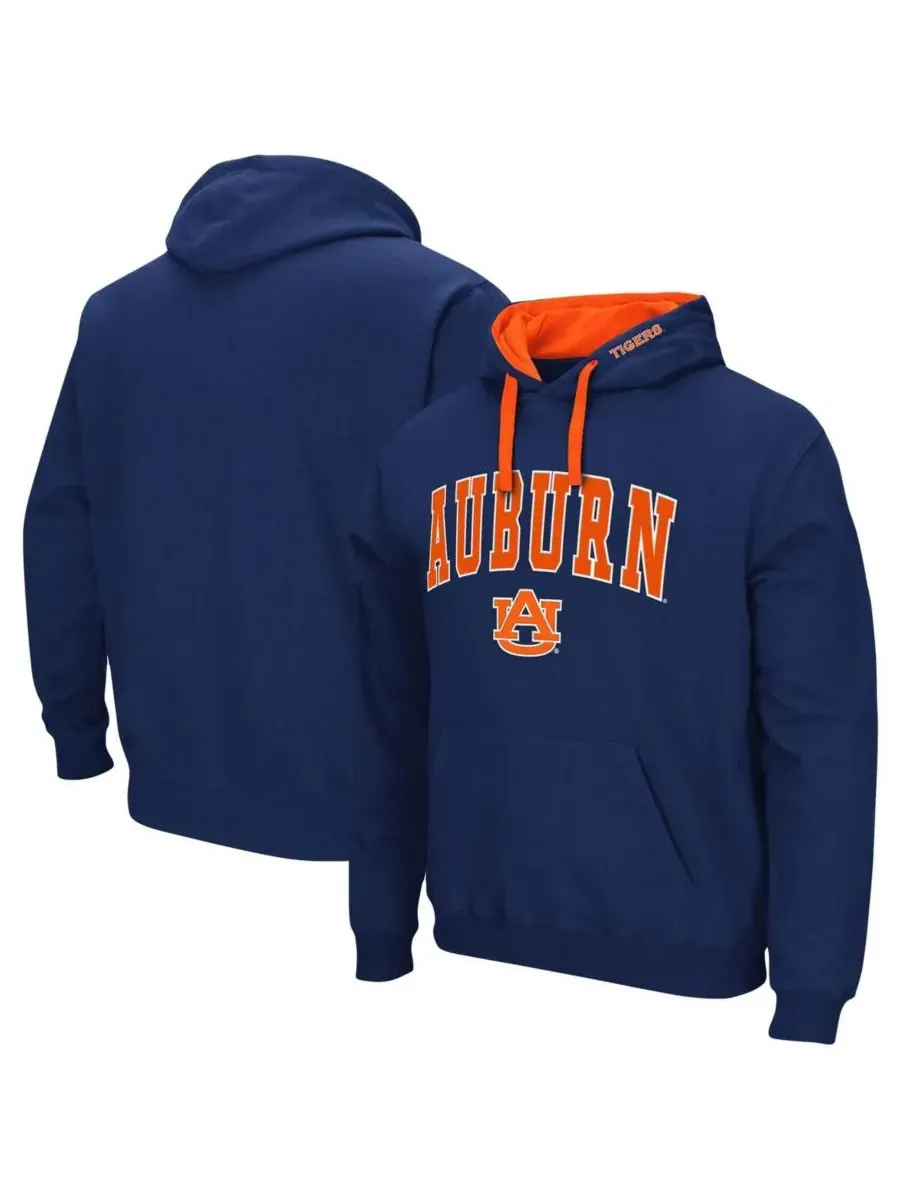 Colosseum Мужская толстовка с капюшоном Auburn Tigers темно-синего цвета, большого размера, с — изображение 1 из 3