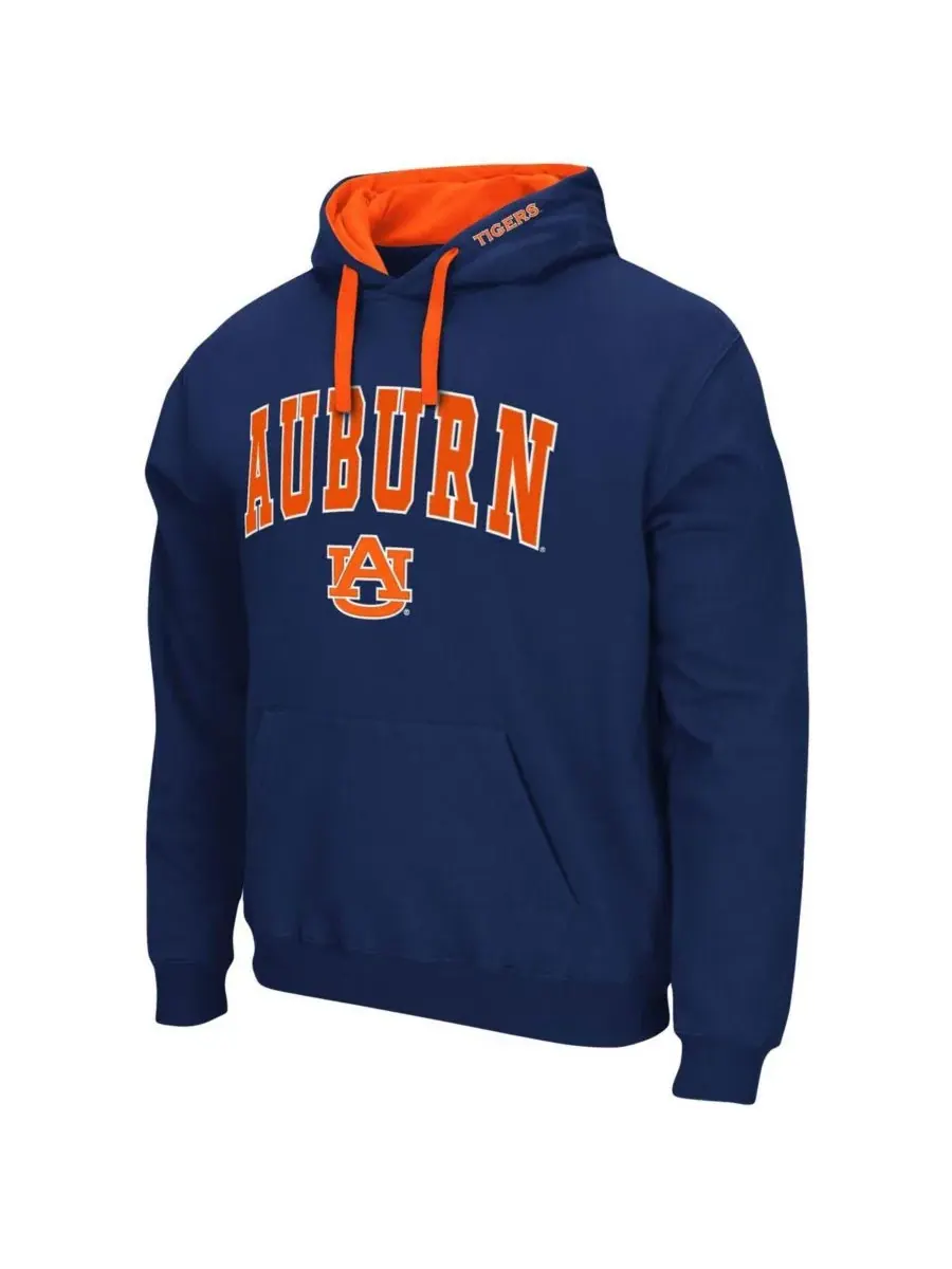 Colosseum Мужская толстовка с капюшоном Auburn Tigers темно-синего цвета, большого размера, с — изображение 3 из 3