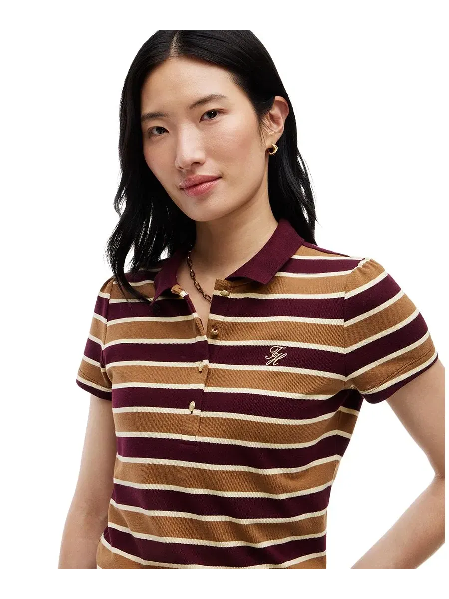 Женское поло с коротким рукавом Tommy Hilfiger, Std Stp Dp — изображение 3 из 4