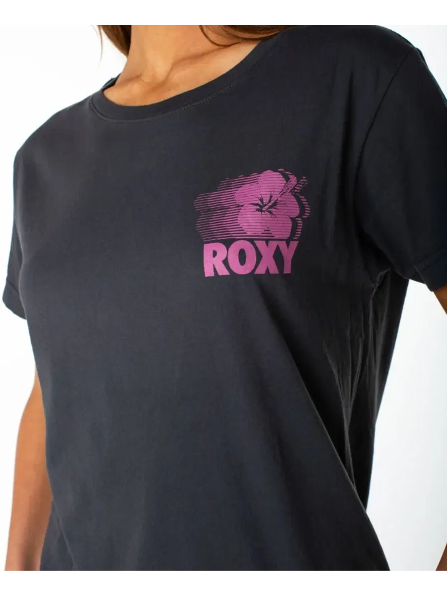Футболка с коротким рукавом и округлым вырезом, свободного кроя Roxy, Phantom Surf Team — изображение 3 из 5