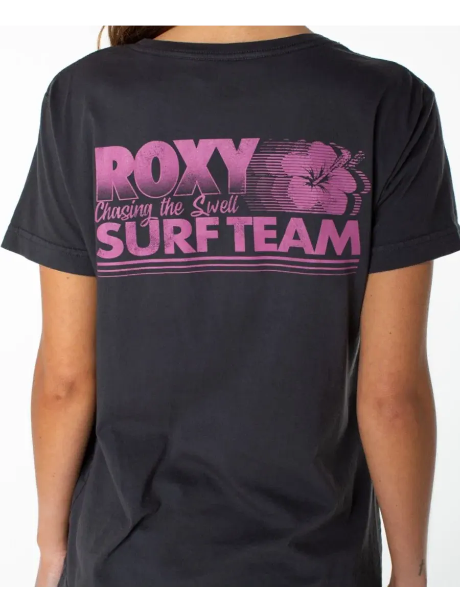 Футболка с коротким рукавом и округлым вырезом, свободного кроя Roxy, Phantom Surf Team — изображение 4 из 5