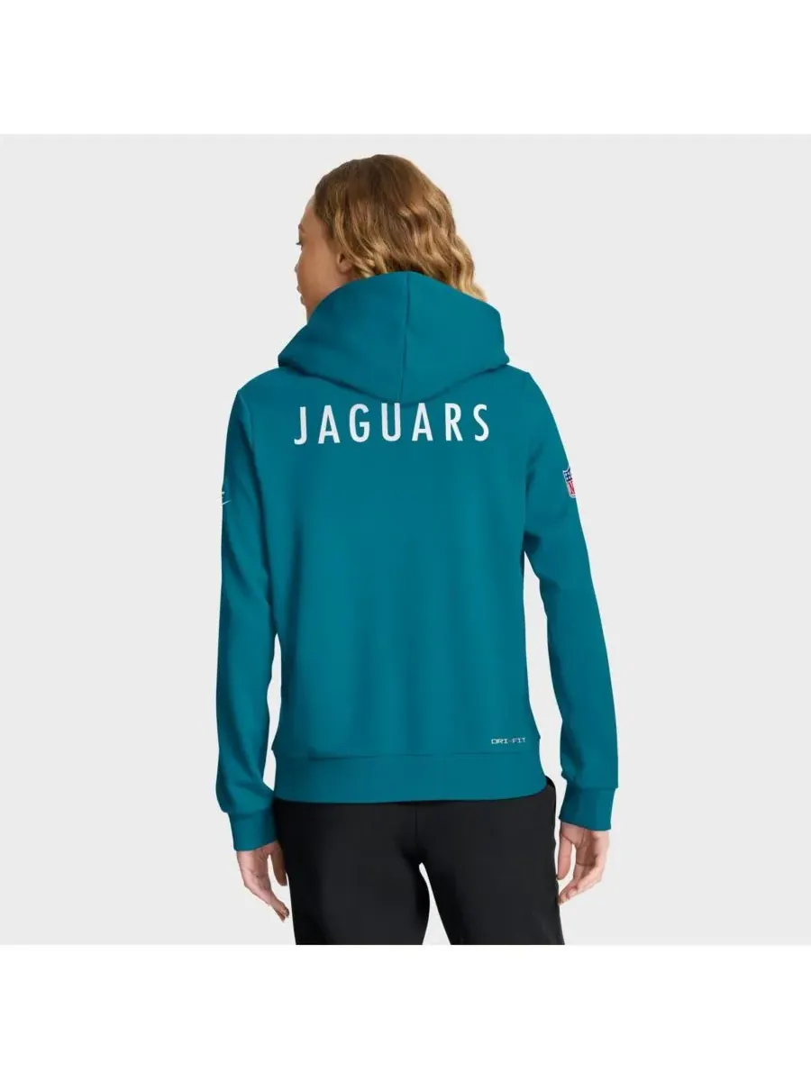 Nike Женская бирюзовая толстовка Jacksonville Jaguars Sideline Standard Issue Throwback Dri-FIT — изображение 2 из 4