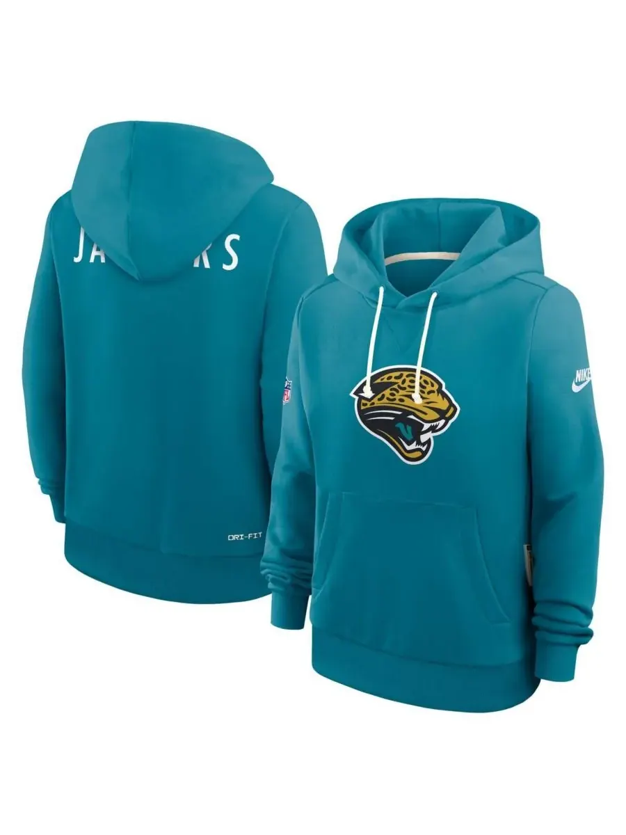 Nike Женская бирюзовая толстовка Jacksonville Jaguars Sideline Standard Issue Throwback Dri-FIT — изображение 3 из 4