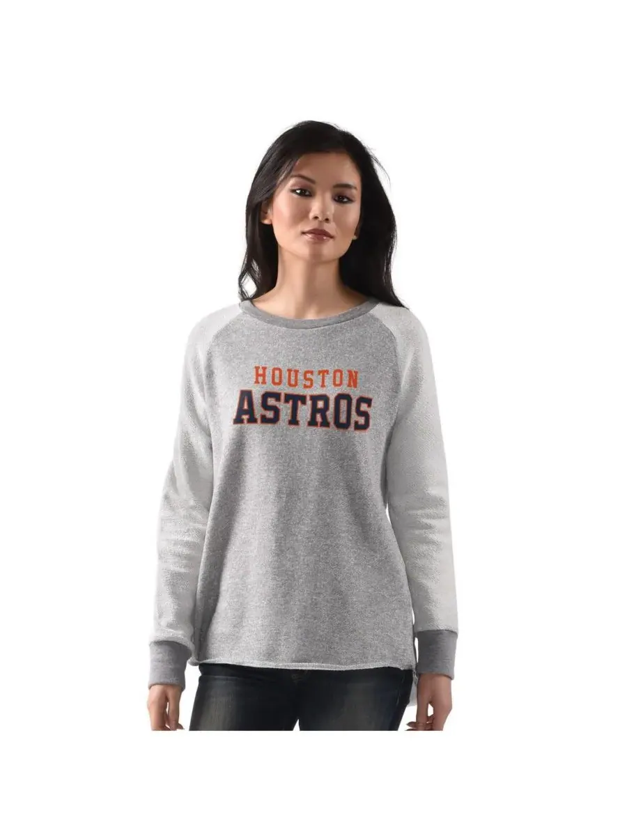 G-III 4Her by Carl Banks Женская толстовка-реглан серого цвета с символикой команды Houston Astros — изображение 1 из 2