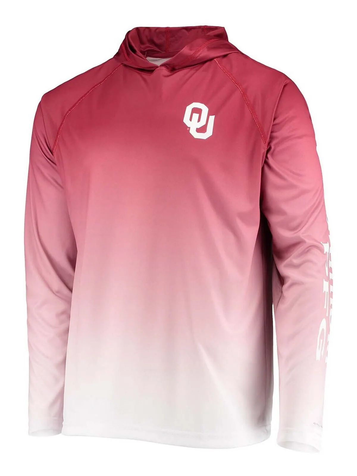 Мужская темно-красная футболка oklahoma sooners terminal tackle omni-shade upf 50 с длинным рукавом — изображение 2 из 3