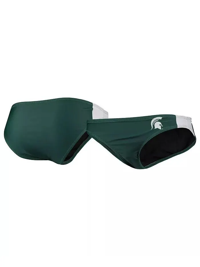 Женские зеленые плавки бикини с надписью Michigan State Spartans Foco — изображение 1 из 3