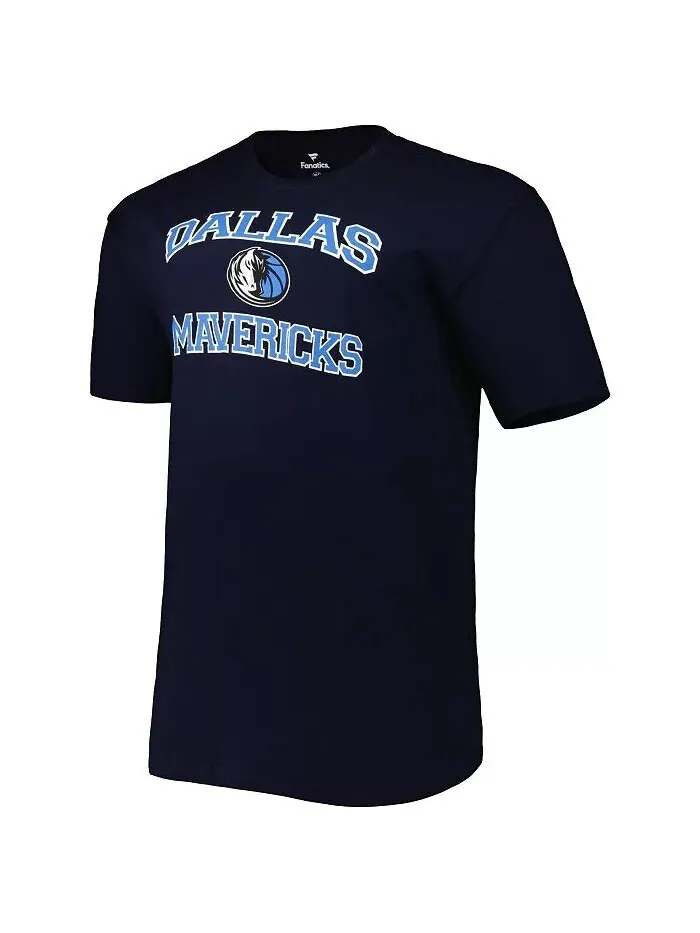 Мужская темно-синяя футболка Dallas Mavericks Big and Tall Heart and Soul Profile — изображение 2 из 3