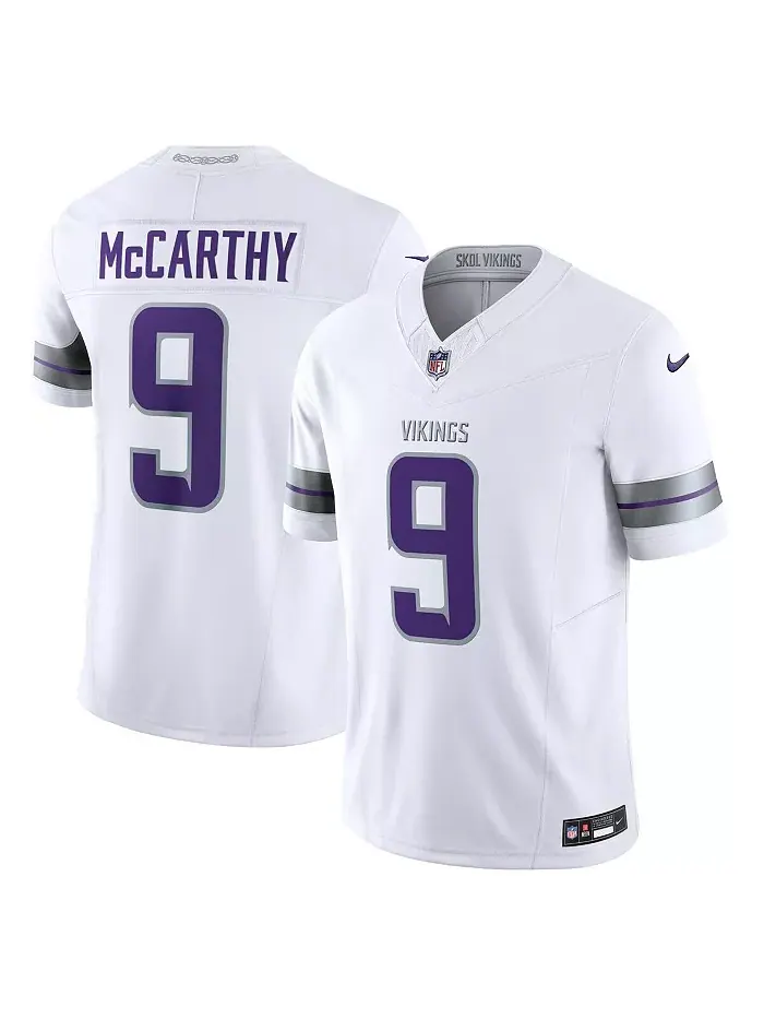Мужская лимитированная джерси Minnesota Vikings Vapor F.U.S.E. белого цвета J.J. McCarthy Nike — изображение 1 из 3
