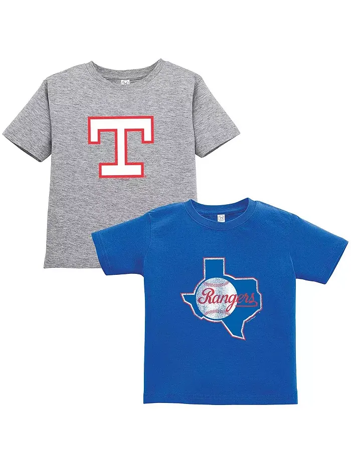 Детский набор из 2 футболок Royal/Gray Texas Rangers Cooperstown Collection Soft As A Grape — изображение 1 из 3