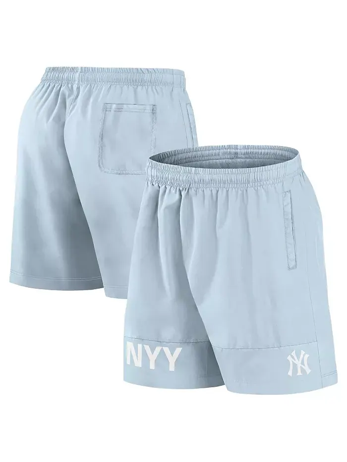 Мужские светло-синие шорты для плавания New York Yankees Elements Fanatics — изображение 1 из 3