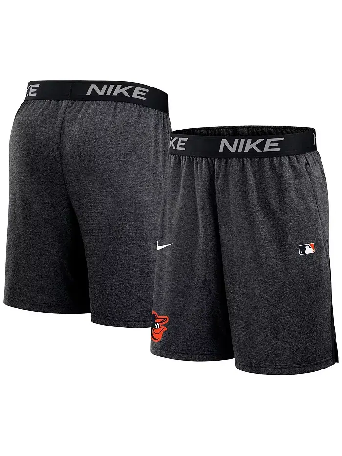 Мужские шорты Baltimore Orioles Authentic Collection Performance Knit черные Nike — изображение 1 из 3