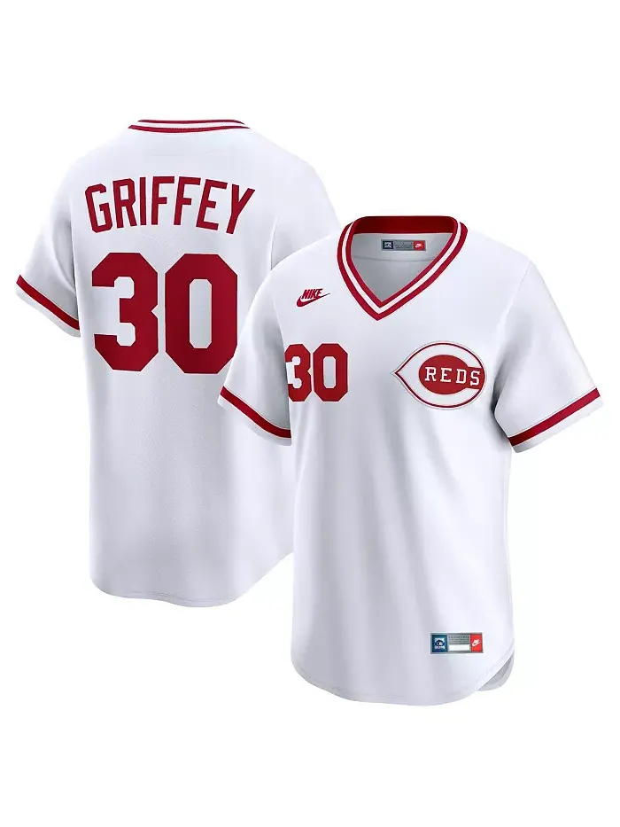 Мужская белая бейсбольная джерси Ken Griffey Cincinnati Reds в ретро-стиле из коллекции Cooperstown — изображение 1 из 3
