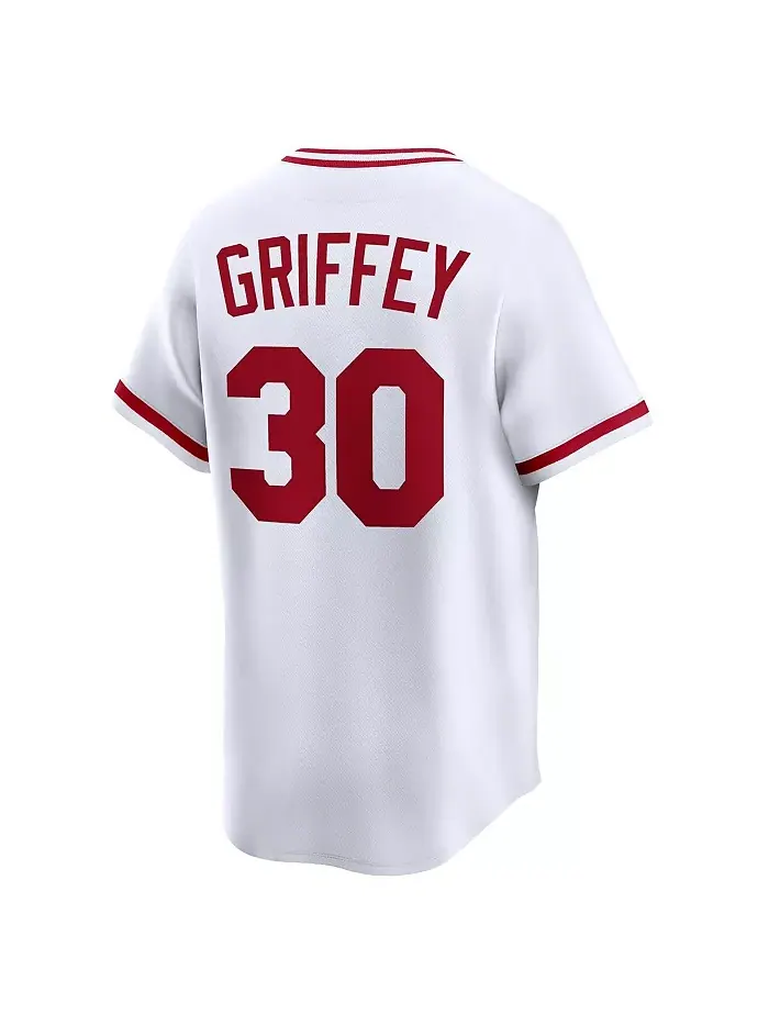 Мужская белая бейсбольная джерси Ken Griffey Cincinnati Reds в ретро-стиле из коллекции Cooperstown — изображение 3 из 3