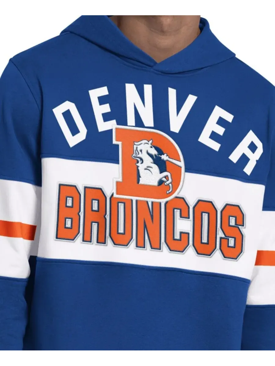 Худи с длинным рукавом Denver Broncos Fullback Jersey Starter — изображение 3 из 3, синий оранжевый
