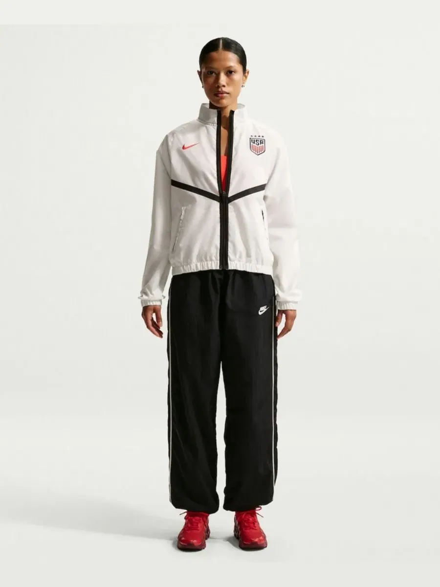 Куртка Nike с полной застежкой-молнией, USMNT 2026 Anthem Dri-FIT — изображение 3 из 5, белый