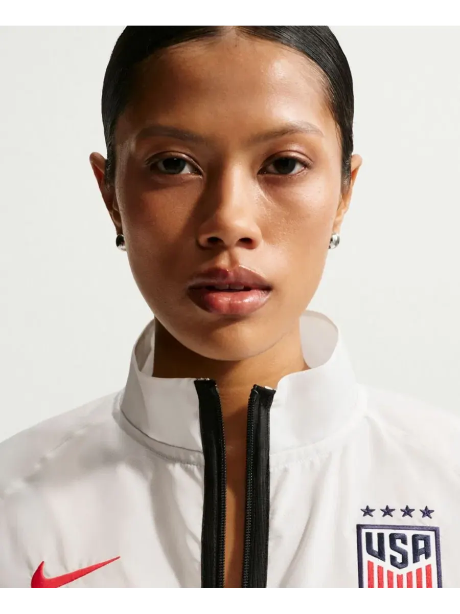 Куртка Nike с полной застежкой-молнией, USMNT 2026 Anthem Dri-FIT — изображение 5 из 5, белый